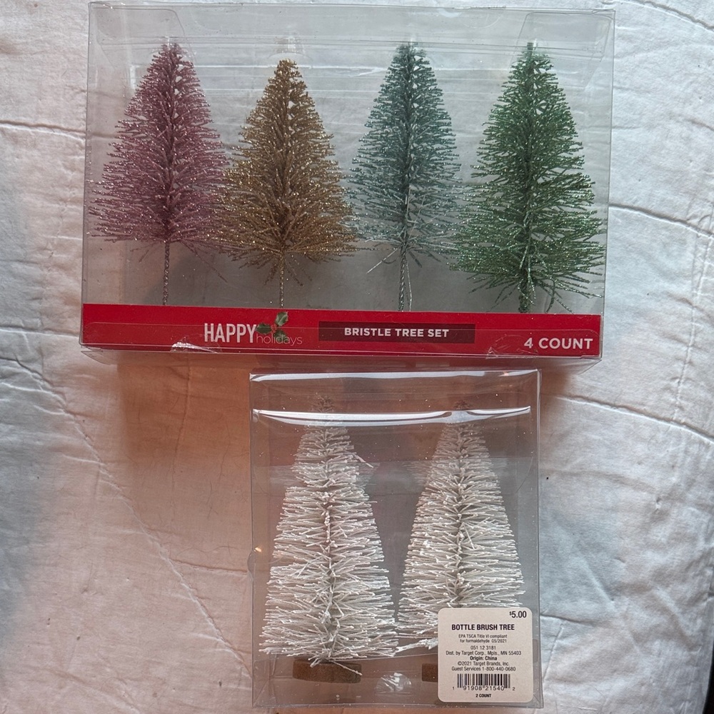 Bottle Brush Tree Set - Multicolor, NIP